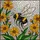 Fuzzy Bumblebee Daisy Flowers Tiffany Stained Glass Mosaic - Glowing Window Stained Glass Suncatcher - 5
