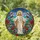 Jesus Christ Red Cardinals Stained Glass Garden Mosaic - Glowing Jewel Tone Spiritual Decor Stained Glass Suncatcher - 2