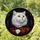 Majestic Fluffy White Persian Cat in Formal Jacket Stained Glass Tiffany Art Mosaic Stained Glass Suncatcher - 2