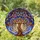 Tiffany Stained Glass Tree of Life Art - Intricate Dense Canopy Sunrise Sunset Glow Stained Glass Suncatcher - 2