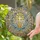 Radiant Golden Cross Anna Forget-Me-Not Floral Vines - Tiffany Stained Glass Art Gift Stained Glass Suncatcher - 1