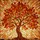 Luminous Tiffany Style Stained Glass Autumn Tree with Glowing Fall Leaves Mosaic Stained Glass Suncatcher - 5