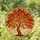 Luminous Tiffany Style Stained Glass Autumn Tree with Glowing Fall Leaves Mosaic Stained Glass Suncatcher - 2