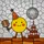 Yellow Character Party Hat Disco Ball Birthday Cake Paddle - Celebration Day Gift Stained Glass Suncatcher - 5