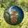 Tiffany Mushroom Fern Crescent Moon - Ethereal Forest Floor Night Sky Glasswork Stained Glass Suncatcher - 2