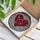 Stained Glass Heart Mosaic Art - Red Fuchsia Frosted Clear Textured Jewel Tones Love Decor Stained Glass Suncatcher - 3
