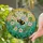 Bumblebee Stained Glass Flowers Tiffany Style Jewel Tone Sun Rays Intricate Foliage Stained Glass Suncatcher - 1