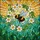 Bumblebee Stained Glass Flowers Tiffany Style Jewel Tone Sun Rays Intricate Foliage Stained Glass Suncatcher - 5
