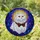 White Persian Cat Golden Halo Celestial Mosaic Intricate Dark Blue Purple Stars Nebula Stained Glass Suncatcher - 2