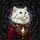 Tiffany Style Persian Cat Stained Glass - Fluffy White Cat Red Jacket Mosaic Art Stained Glass Suncatcher - 5