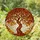 Gnarled Ancient Tree Autumn Leaves Stained Glass Tiffany Art - Glowing Mosaic Pattern Decor Stained Glass Suncatcher - 2