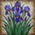 Tiffany Stained Glass Iris Flowers - Blooming Petals, Jewel Tones, Green Leaves Mosaic Art Stained Glass Suncatcher - 5