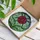 Deep Pink Dahlia Flower Stained Glass Tiffany Style Jewel Tones Cracked Ice Mosaic Stained Glass Suncatcher - 3