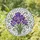 Purple Crocus Flowers Stained Glass Art - Detailed Intricate Tiffany Style Mosaic Stained Glass Suncatcher - 2
