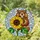 Groundhog Holding Sunflower Stained Glass Art - Tiffany Style Window Panel Decor Stained Glass Suncatcher - 2