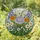 Tiffany Style Purple Chrysanthemum Marigold Lily Garden Flowers Jewel Tone Mosaic Glass Stained Glass Suncatcher - 2