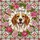 Happy Beagle Dog Stained Glass Mosaic Art - Borns Name & Pink Peonies Floral Wreath Stained Glass Suncatcher - 5