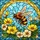Fuzzy Honeybee Blooming Flowers Tiffany Stained Glass Mosaic Sky - Nature Art Gift Stained Glass Suncatcher - 5