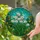 Tiffany Stained Glass Snowdrop Flowers with Green Leaves - Detailed Blue Sky Mosaic Art Stained Glass Suncatcher - 1