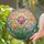 Tiffany Style Tulips Stained Glass Golden Solder & Ethereal Mosaic Clouds Stained Glass Suncatcher - 1