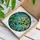 Stylized Olive Branch Stained Glass Art - Black & Green Olives Tiffany Inspired Decor Stained Glass Suncatcher - 3