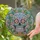 Ornate Floral Sugar Skull Calavera Stained Glass Geometric Mosaic Tiffany Style Decor Gift Stained Glass Suncatcher - 1