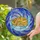 Ginger Cat Napping Crescent Moon Starry Night Sky Glowing Tiffany Style - Cat Lover Stained Glass Suncatcher - 1