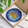 Ginger Cat Napping Crescent Moon Starry Night Sky Glowing Tiffany Style - Cat Lover Stained Glass Suncatcher - 3