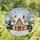 Snowy Gingerbread House Winter Evergreen Landscape Davis Family Christmas Holiday Gift Stained Glass Suncatcher - 2
