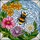 Bumblebee Flower Stained Glass Sky Mosaic - Tiffany Style Jewel Tone Art Stained Glass Suncatcher - 5