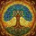 Tree of Life Intricate Full Frame Stained Glass Mosaic Art - Jewel Tone Glowing Home Decor Stained Glass Suncatcher - 5