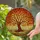 Tiffany Style Stained Glass Autumn Tree - Fiery Red Orange Fall Leaves Window Decor Stained Glass Suncatcher - 1