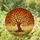 Tiffany Style Stained Glass Autumn Tree - Fiery Red Orange Fall Leaves Window Decor Stained Glass Suncatcher - 2
