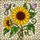 Large Yellow Sunflower Tiffany Stained Glass Floral Mosaic Purple Pink Flower Buds Green Leaves Stained Glass Suncatcher - 5