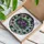 Deep Purple African Violet Stained Glass Art, Tiffany Style Bouquet, Gigi Name Gift Stained Glass Suncatcher - 3