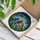 Tiffany Stained Glass Songbirds - Tree Branch, Flowers, Berries, Blue Sky & Green Foliage Stained Glass Suncatcher - 3