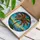 Majestic Tropical Palm Tree Tiffany Style Stained Glass Ocean Beach Island Mosaic Stained Glass Suncatcher - 3