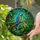 Blue Yellow Macaw Parrot Tropical Jungle Scene Stained Glass - Branch & Flora Tiffany Stained Glass Suncatcher - 1
