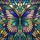 Vibrant Butterfly Stained Glass Art - Tiffany Style Jewel Tone Kaleidoscope Mosaic Cabochons Stained Glass Suncatcher - 5
