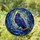 Tiffany Stained Glass Raven Art - Iridescent Blue Purple Feathers, Glowing Moon Decor Stained Glass Suncatcher - 2