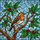 Robin Bird Stained Glass Art - Tiffany Style Mosaic with Red Berries, Green Leaves Stained Glass Suncatcher - 5