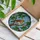 Robin Bird Stained Glass Art - Tiffany Style Mosaic with Red Berries, Green Leaves Stained Glass Suncatcher - 3