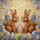 Fluffy Brown Rabbits Easter Eggs Spring Flowers - Colorful Tiffany Glass Home Decor Stained Glass Suncatcher - 5