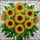 Six Sunflowers Detailed Stained Glass Mosaic Art - Glowing Jewel Tone Home Decor Gift Stained Glass Suncatcher - 5