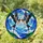 Two Barn Swallows Embrace Stained Glass Mosaic Artwork - Tiffany Jewel Tones Sky & Foliage Stained Glass Suncatcher - 2