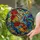 Majestic Rooster Stained Glass Tiffany Style Jewel Tone - Detailed Edge-to-Edge Mosaic Decor Stained Glass Suncatcher - 1