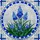 Blue Delphinium Hyacinth Stained Glass Mosaic - Tiffany Style Floral Window Decor Stained Glass Suncatcher - 5