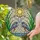 Colorful Intricate Tiffany Stained Glass Herons Pair Heart Shape Mosaic Reeds Decor Stained Glass Suncatcher - 1
