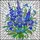 Vibrant Blue Wildflowers Green Foliage Tiffany Stained Glass Mosaic Art Luminous Jewel Tones Stained Glass Suncatcher - 5