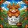 Highland Cow in Bucket 'ARE YOU POOPING?' Stained Glass Mosaic Hills Sky Wildflowers Stained Glass Suncatcher - 5